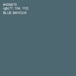 #4D6870 - Blue Bayoux Color Image